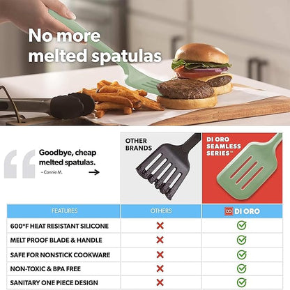 New DI ORO Silicone Turner Spatula Set