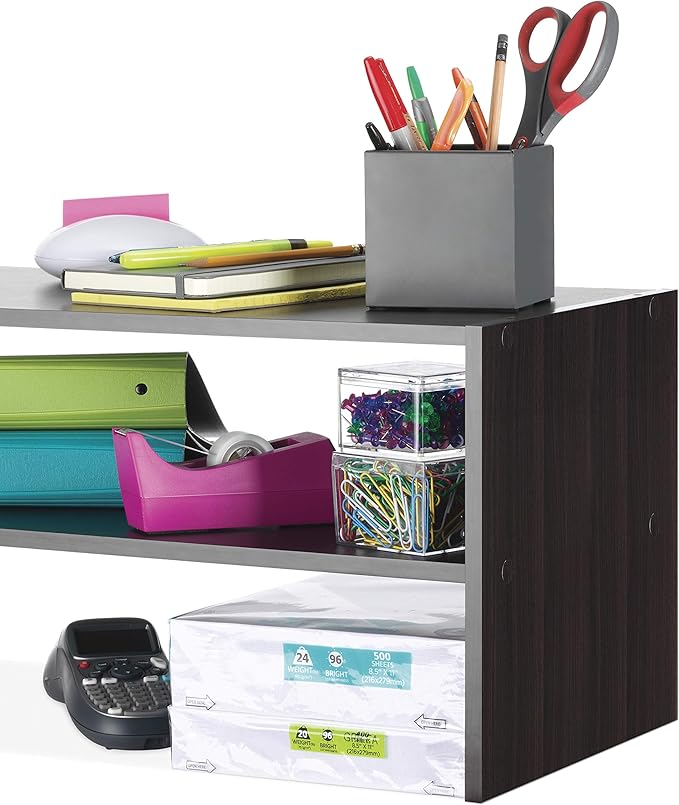 Whitmor Wood Stackable 2-Shelf Shoe Rack, 24 INCH