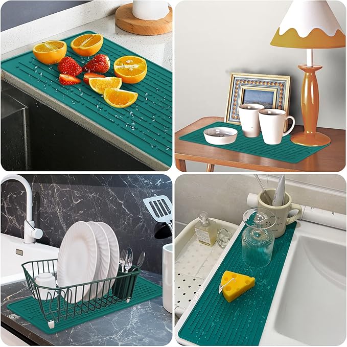 GeeRic Dish Drying Mats, Heat-resistant Silicone Mat