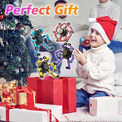 Gokeey 5 Pcs Transformable Fidget Spinners Toys for Kids and Adults, Stress Relief Sensory Toys for Boys and Girls Fingertip Gyros for ADHD Autism Quiet Airplane Travel Toys Essentials Party Favors