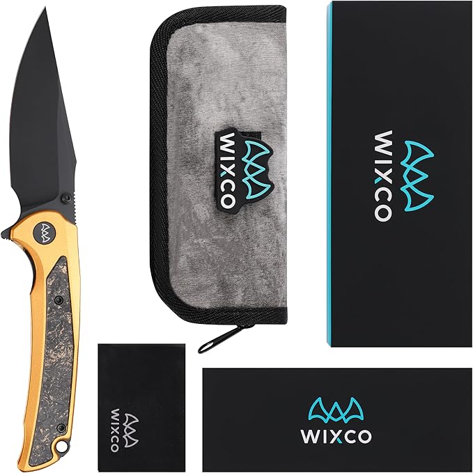 EDC Pocket Knife, 3.6" 14C28N Clip Point Folding Knife, Aluminium With Steel Inlay Handle and Liner Lock, Camping Hiking Hunting Outdoor Knives
