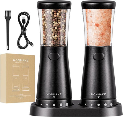 Electric Salt and Pepper Grinder Set