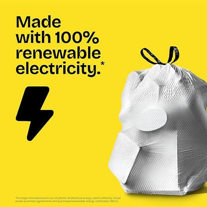 Glad ForceFlex Tall Kitchen Drawstring Trash Bags, 13 Gal, Fragrance Free