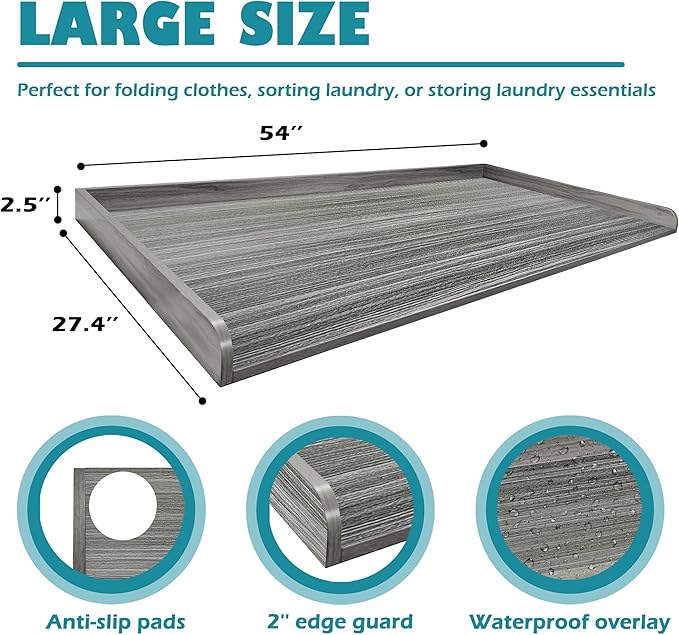Royxen Laundry Countertop Solid Wood, Countertop