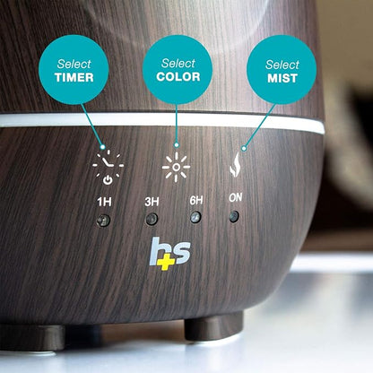HealthSmart Essential Oil Diffuser, Cool Mist Humidifier and Aromatherapy