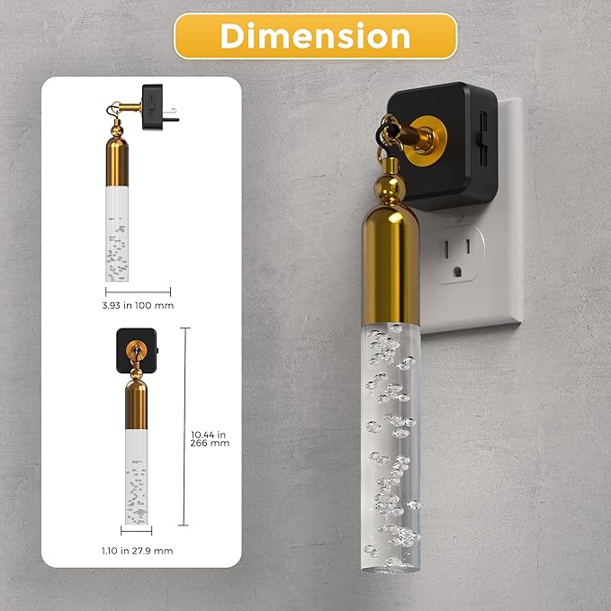 L LOHAS LED Night Lights Plug into Wall, 2 Pack Dimmable Night Light 0-100LM