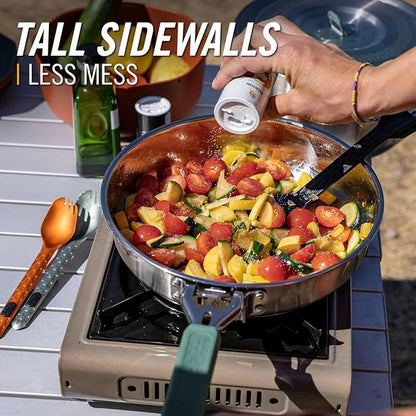 Gerber Gear ComplEAT Cook Set - Dishwasher-Safe Camping Cookware for Outdoor Cooking - Includes Saute Pan, Stock Pot, 4 Plates, 4 Bowls, Mixing Bowl & More