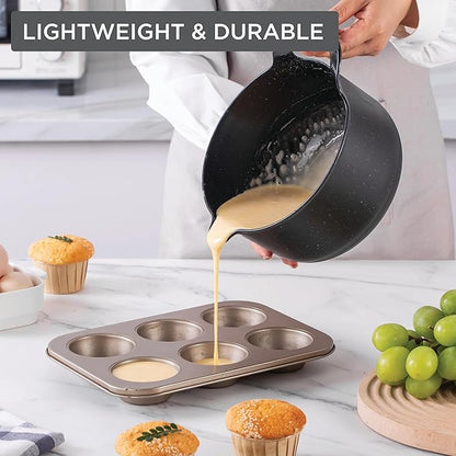COOK WITH COLOR Nesting Plastic Mixing Bowl Set with Pour Spouts and Handles
