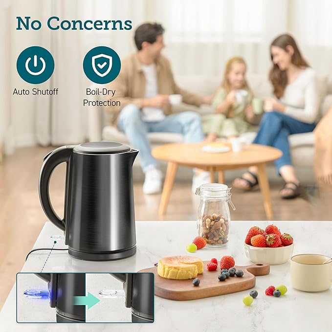 Cosori Electric Kettle, No Plastic Inner Lid, Filter & Spout, Stainless Steel