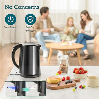 Cosori Electric Kettle, No Plastic Inner Lid, Filter & Spout, Stainless Steel