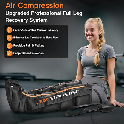 Air Compression Leg Recovery Boots : Dual-Power Sequential Compression System