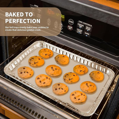 24 Pack 16 x 11 inch Aluminum Disposable Cookie Sheets