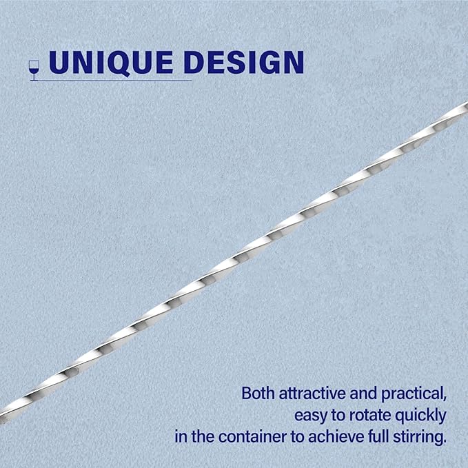 Briout 4 Pieces Bar Spoon, 12 Inches Long Handle Drink Stirrer