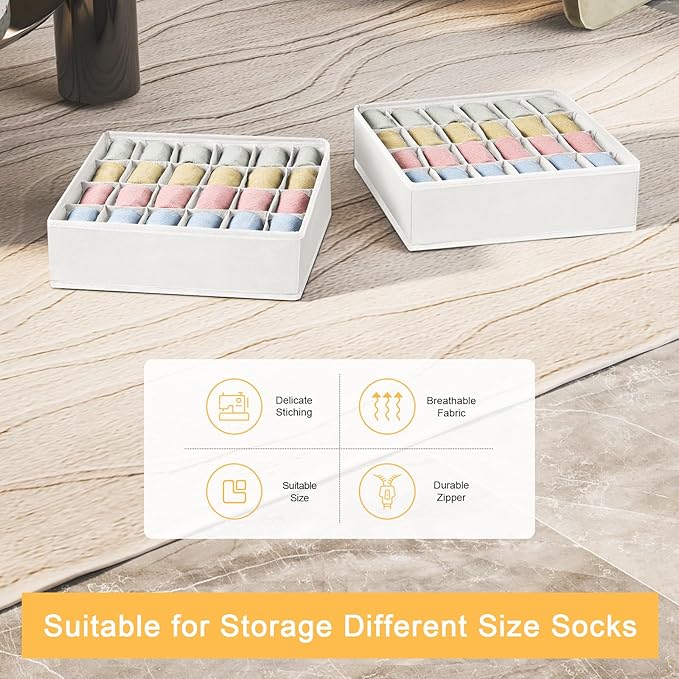 Joyoldelf Sock Organizer Drawer Organizer