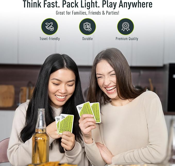 More Or Less? Trivia Card Game - Compact & Fun - Ideal for Travel, Families, Game Nights 5 Trivia Categories: Random, Places, Science & Tech, Nature and Entertainment