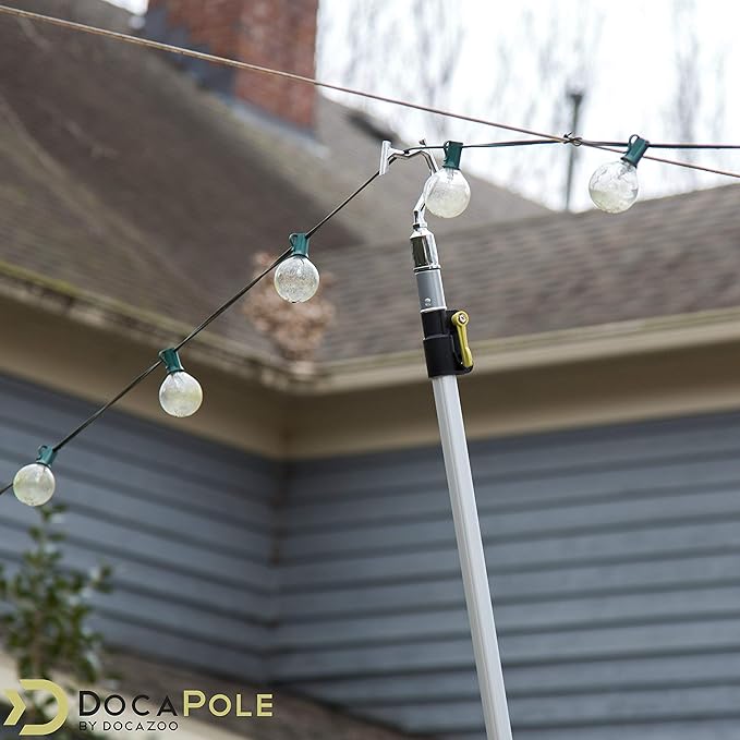 DOCA Boat Hook - Christmas Light Pole Hanger Tool - Durable & Lightweight Utility Hook for Docking, Tree Debris Removal