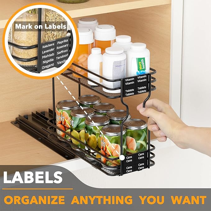 SpaceAid Pull Out Spice Rack Organizer