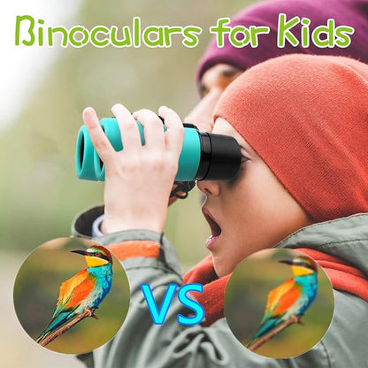 Scotamalone Kids Binoculars Shock Proof Toy Binoculars Set for Age 3-12 Years Old Boys Girls Bird Watching Educational Learning Hunting Hiking Birthday Presents