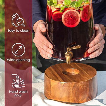 FOODLE Large Glass Drink Dispenser