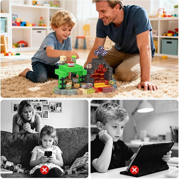 Magnetic Building Blocks 200PCS, STEM Toys Educational Magnet Cubes, Learning Sensory Toys for Kids Ages 4-12, Birthday Gifts for Boys & Girls