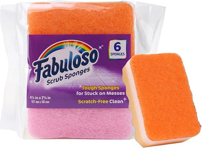 Fabuloso Scratch-Free Kitchen Dish Sponges, Rainbow Cellulose Scrubber Sponge