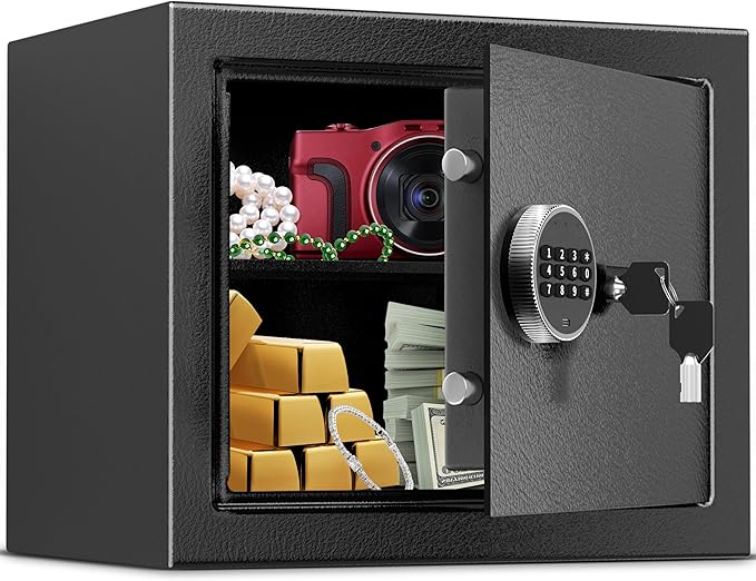 Safe, 1.2Cubic Feet Safe Box, Anti-Theft Digital Security Lock Box