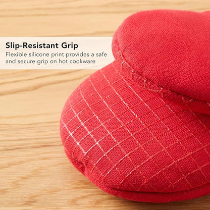 KITCHENAID Gourmet Series Gridlines Mini Oven Mitts 2-Pack Set, Heat Resistant