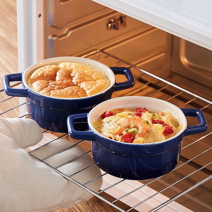 Lareina Mini Cocotte - 12oz Ceramic Casserole Dishes - Kitchen Casserole Sets -