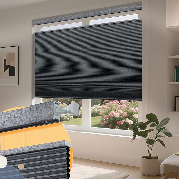 Boolegon No Drill No Tools Cellular Shades Top Down Bottom Up Honeycomb Blinds