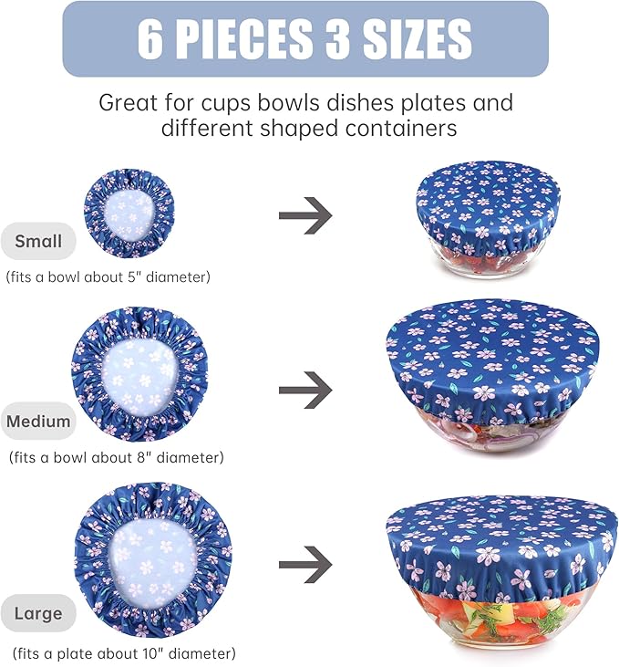 wegreeco Elastic Reusable Bowl Covers