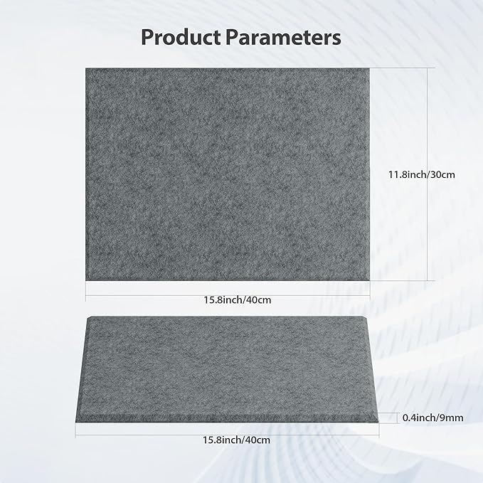 Amantech 12 Pack Acoustic Panels Self Adhesive Sound Proof Foam, High Density