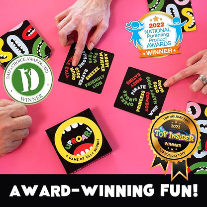 UPROAR! Family Sound-Matching Card Game – Hilarious Fast Game for Kids 7+, Parents & Teens | Easy to Learn, 2–6 Players, 10–20 Min | Travel-Size | Great for Family Game Night & Stocking Stuffers