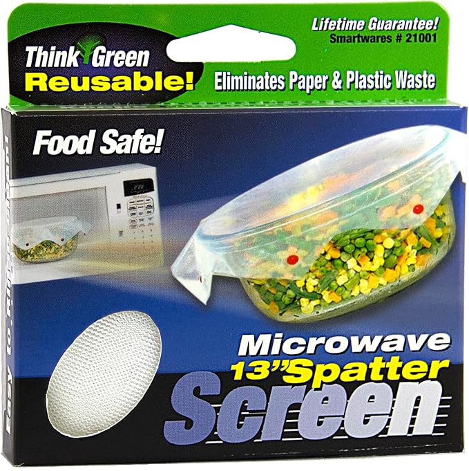Microwave Spatter Screen, Non-Stick Mesh, Folds Flat, 13 Inch Splatter Guard