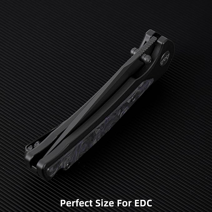 EDC Pocket Knife, 3.6" 14C28N Aluminium With Steel Inlay Handle, Folding Knife for Camping Hiking Hunting Outdoor