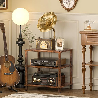 3-Tier AV Media Player Stand, Modern Stereo Cabine, Game Console Shelf