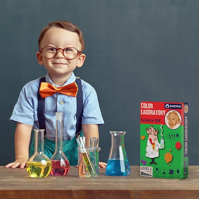 Einstein’s Color LAB Science Kit for Kids. STEM for Boys & Girls Aged 4 and Above. Detailed Picture Guide Included.