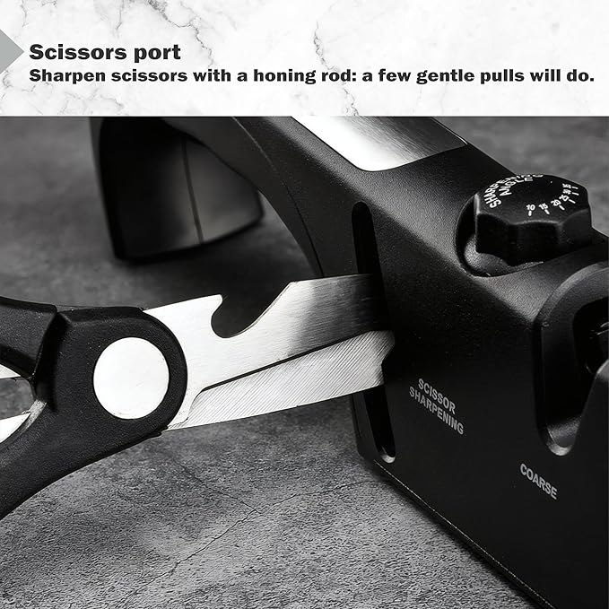 5-Angle Adjustable 10-35 Degree Professional 4-Stage Knife Sharpener,