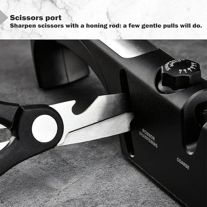 5-Angle Adjustable 10-35 Degree Professional 4-Stage Knife Sharpener,