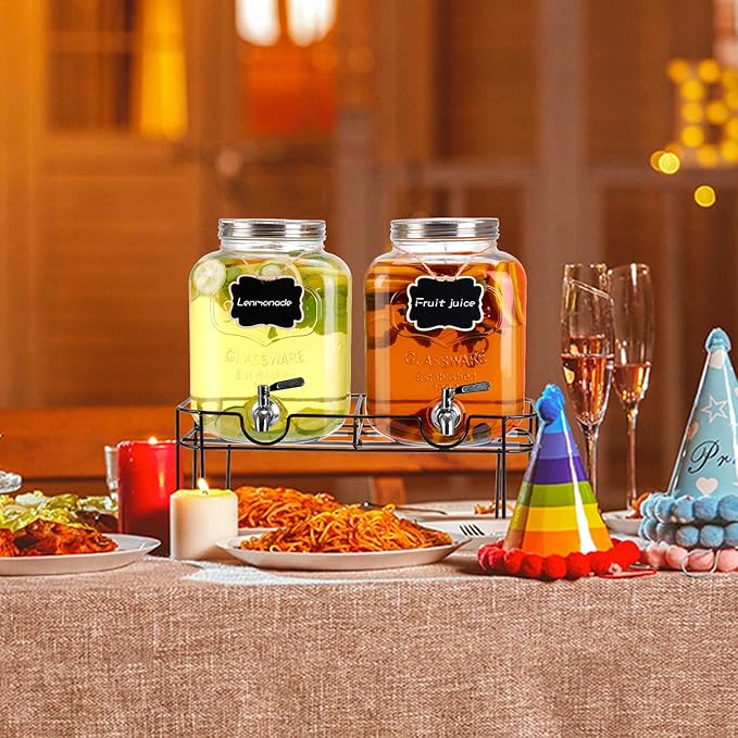 1.6 Gallon Glass Drink dispenser, Lemonade Dispenser