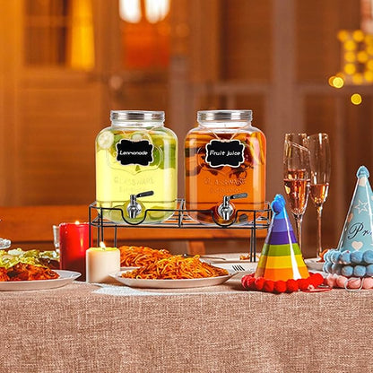 1.6 Gallon Glass Drink dispenser, Lemonade Dispenser