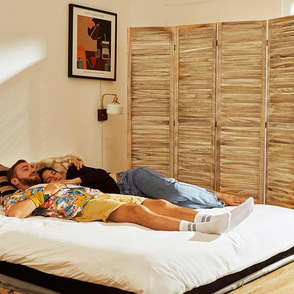 Room Dividers and Folding Privacy Screens, Wood Louvered Separators Divider Wall