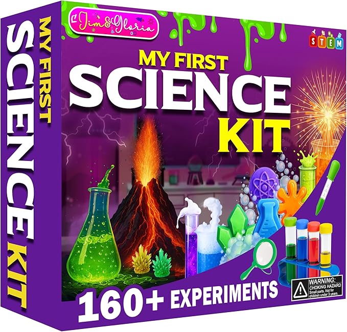 Jim&Gloria Science Kits for Kids Age 5-7 8-12 Year Old Birthday Gifts for Girls Boys, Learning & Educational Toys, Stem Toys, Chemistry Set, Science Experiments for Kids Volcano Projects