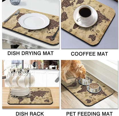 Coffee Bar Mat Accessories for Countertop