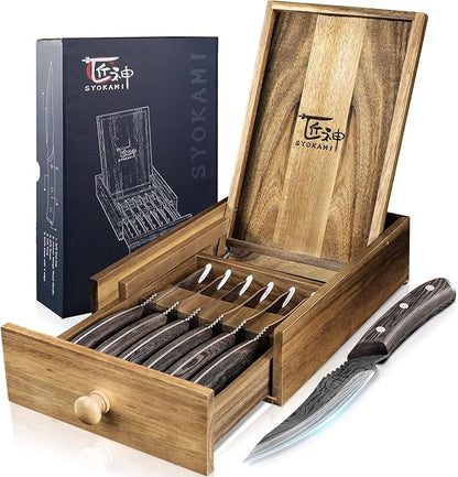 SYOKAMI Steak Knives Set of 6