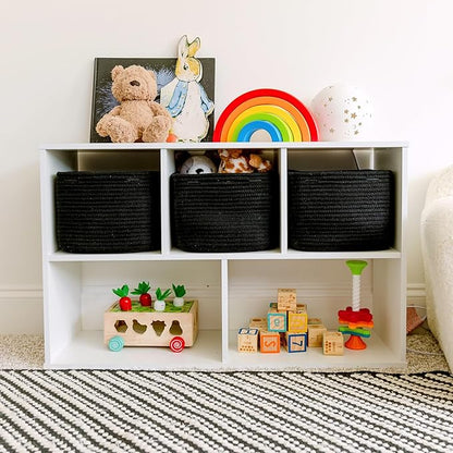 NaturalCozy Storage Cubes 9”x9”x7”Cotton Rope Woven Baskets