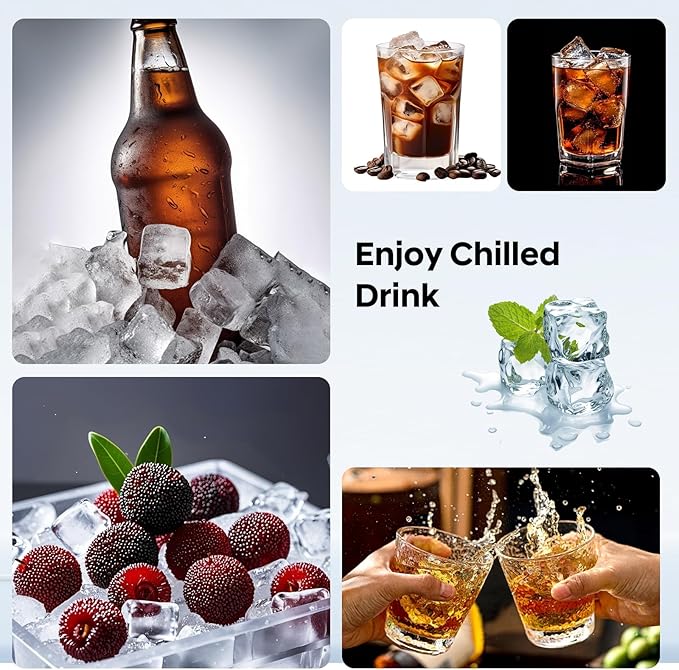 Silicone Ice Cube Tray 2 Pack, HANCELANT Ice Cube Mold, Ice Trays
