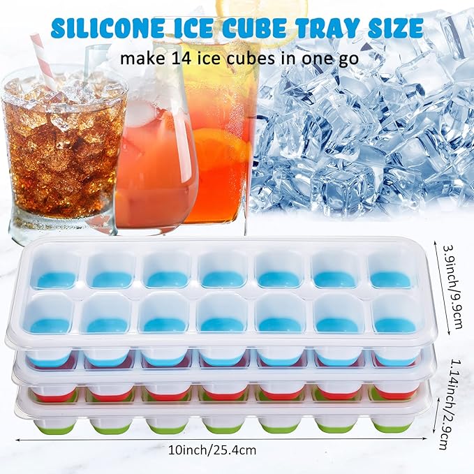 Honeydak 10 Pack 10 Pack Ice Cube Trays