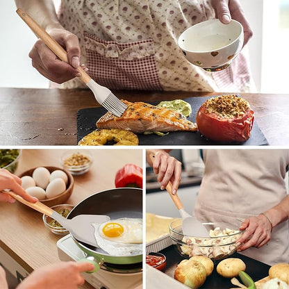 E-far Kitchen Utensils Set of 12, Silicone Cooking Utensils