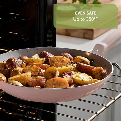 T-Fal Refresh Ceramic Nonstick Cookware Set, Oven Safe to 350°F, Ceramic Pots