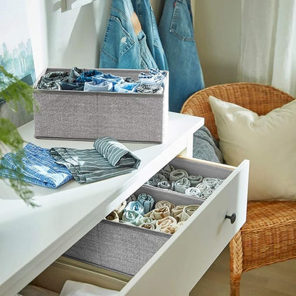 12 Pack Drawer Organizers for Clothing, Foldable Clothes Storage Box Closet